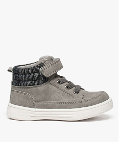 baskets bebe garcon montantes a col en textile gris8712301_1