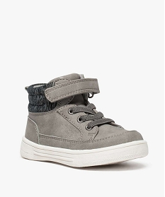 baskets bebe garcon montantes a col en textile gris bottes et chaussures montantes8712301_2