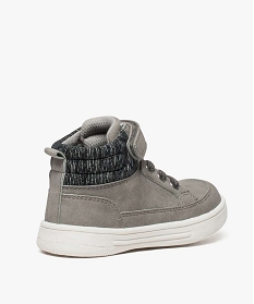 baskets bebe garcon montantes a col en textile gris8712301_4