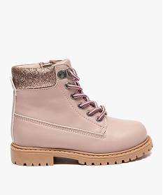 bottines bebe fille zippees a col rembourre - les supaires rose bottes et chaussures montantes8712901_1