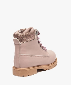 bottines bebe fille zippees a col rembourre - les supaires rose bottes et chaussures montantes8712901_4