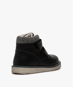 bottines bebe garcon a scratch et col rembourre noir bottes et chaussures montantes8713201_4