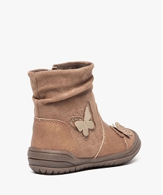 boots bebe fille avec motifs papillons pailletes brun bottes et chaussures montantes8713801_4
