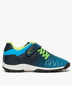 chaussures de foot garcon multicolores avec fermeture scratch du 24 au 30 bleu baskets8715301_1
