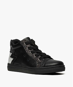 baskets fille montantes glitter noir8725401_2