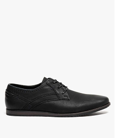 derbies homme unis avec surpiqures contrastees noir8729501_1