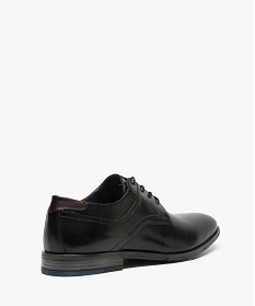 derbies homme dessus et interieur cuir avec col perfore noir8730301_4