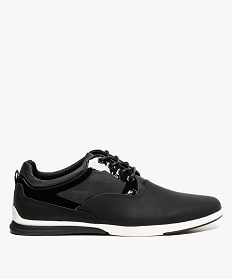 baskets homme fines facon derbies avec semelle contrastante noir baskets et tennis8731401_1