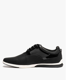 baskets homme fines facon derbies avec semelle contrastante noir baskets et tennis8731401_3