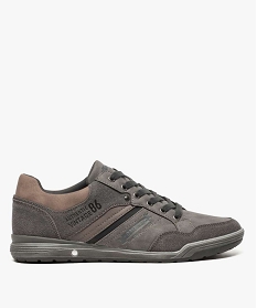 GEMO Baskets homme baskets de ville multimatières avec surpiqûres gris standard