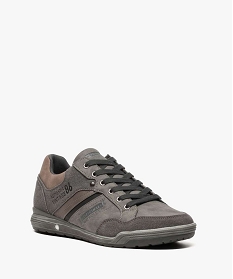 tennis homme baskets de ville multimatieres avec surpiqures gris8732601_2