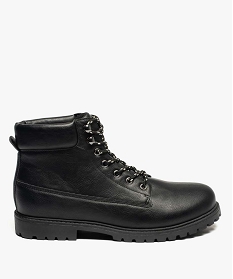 chaussures montantes homme a semelle crantee - les supaires noir bottes et boots8737601_1