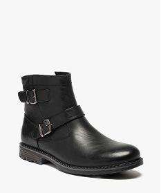 boots homme a boucles decoratives et doublure chaude noir bottes et boots8737901_2