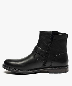 boots homme a boucles decoratives et doublure chaude noir8737901_3