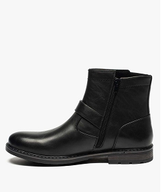 boots homme a boucles decoratives et doublure chaude noir bottes et boots8737901_3