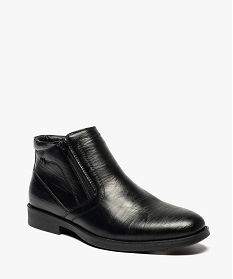 boots homme fermeture a double zip sur le dessus noir8738301_2