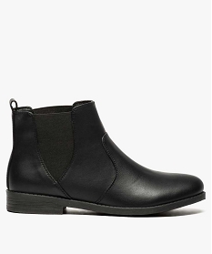 GEMO Boots femme de style chelsea semelle extra souple Noir