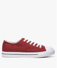 GEMO Tennis femme en toile motif pied de poule rouge standard