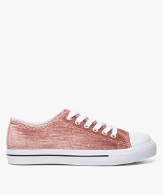 tennis femme en velours cotele rose baskets et tennis8772701_1