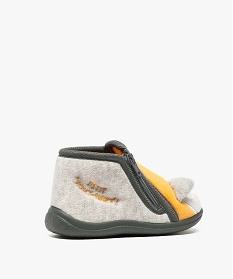 chaussons bebe garcon a zip et motif renard en relief orange8772901_4