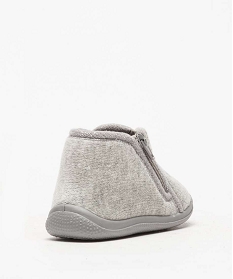 chaussons bebe fille motif chat brode avec petites oreilles gris8773301_4