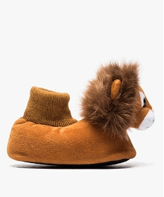 chaussons garcon en forme de lion avec tige chaussette brun chaussons8776201_1