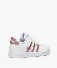 tennis fille a lacet elastique et scratch - grand court adidas blanc8791301_4