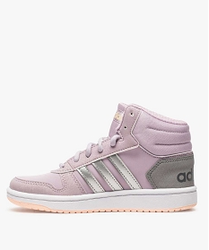 baskets fille semi-montantes bicolores - hoops mid adidas rose8791601_3
