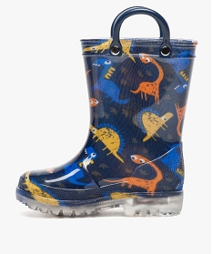 bottes de pluie bebe garcon dinosaures et semelle lumineuse bleu bottes de pluie apres-ski8797701_3