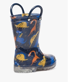 bottes de pluie bebe garcon dinosaures et semelle lumineuse bleu8797701_4