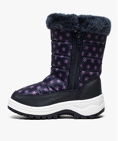 apres-ski fille avec motifs flocons de neige bleu bottes de pluie et apres-ski8798101_3