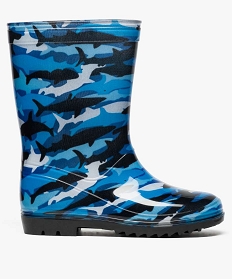 bottes de pluie garcon motif requins bleu8799401_1