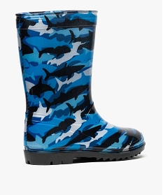 bottes de pluie garcon motif requins bleu8799401_4