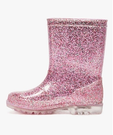 bottes de pluie fille pailletees a semelle lumineuse rose8799801_3