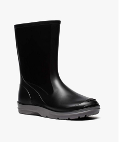 bottes de pluie garcon a semelle crantee contrastee noir standard8800201_2