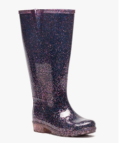 bottes de pluie femme a paillettes et semelle crantee rose8801201_2