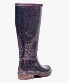 bottes de pluie femme a paillettes et semelle crantee rose8801201_4