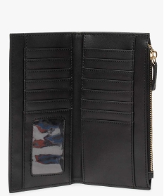 portefeuille femme multipoches aspect croco noir porte-monnaie et portefeuilles8810301_3