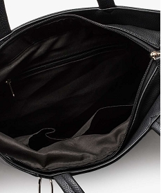 sac a main femme forme cabas multimatiere noir cabas - grand volume8811101_3