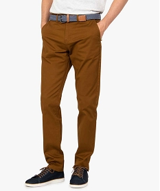 pantalon homme chino coupe slim orange pantalons de costume8824401_1