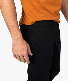 pantalon homme 5 poches coupe regular en toile unie noir pantalons de costume8825501_2