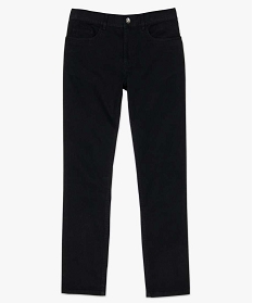 pantalon homme 5 poches coupe regular en toile unie noir8825501_4