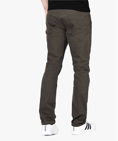 pantalon homme 5 poches straight en toile extensible vert pantalons8825801_3