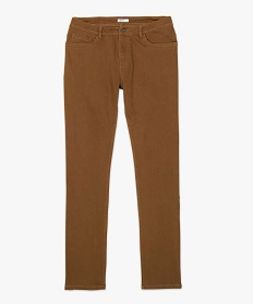 pantalon homme 5 poches straight en toile extensible brun pantalons de costume8825901_4