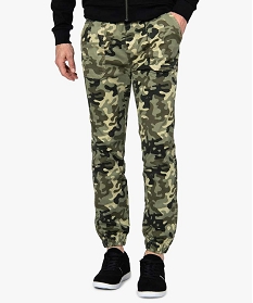 pantalon homme en toile imprime camouflage multicolore pantalons de costume8826201_1