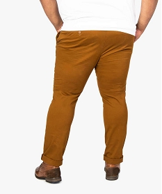 pantalon homme grande taille chino en stretch coupe straignt brun8827001_3