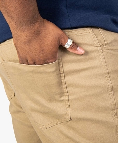 pantalon homme 5 poches uni coupe straight stretch beige8827201_2