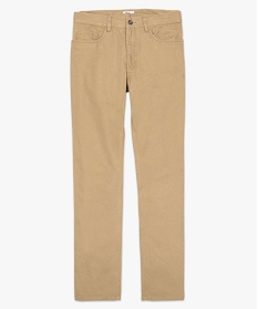 pantalon homme 5 poches uni coupe straight stretch beige8827201_4