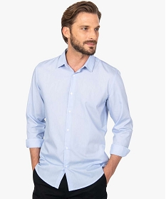 chemise homme a fines rayures repassage facile imprime chemise manches longues8828801_1