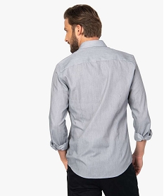 chemise homme a fines rayures repassage facile gris8828901_3